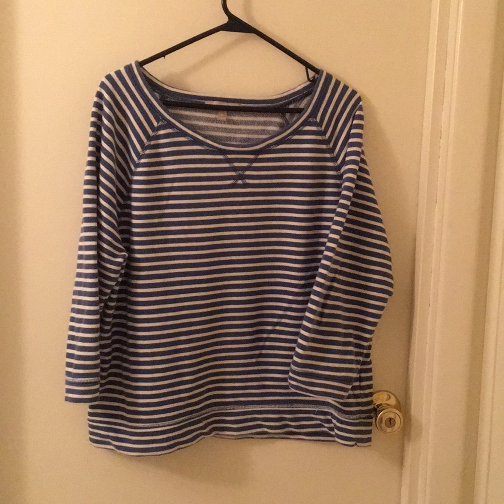 Banana republic blue striped boating shirt. XL